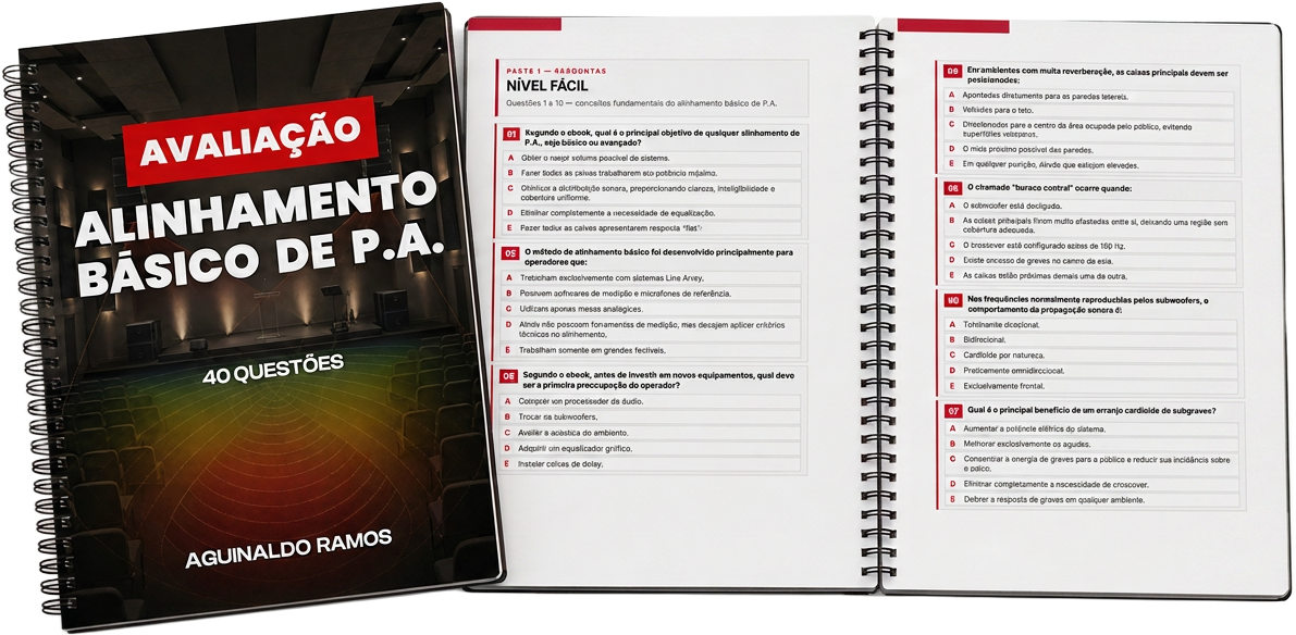 Mockup da avaliação com 40 questões